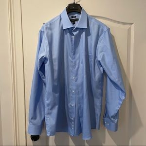 XL Pronto Uomo dress shirt. Blue. 17 ½” 36/37.